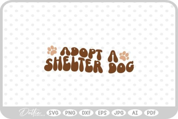 Adopt a Shelter Dog Embroidery Design