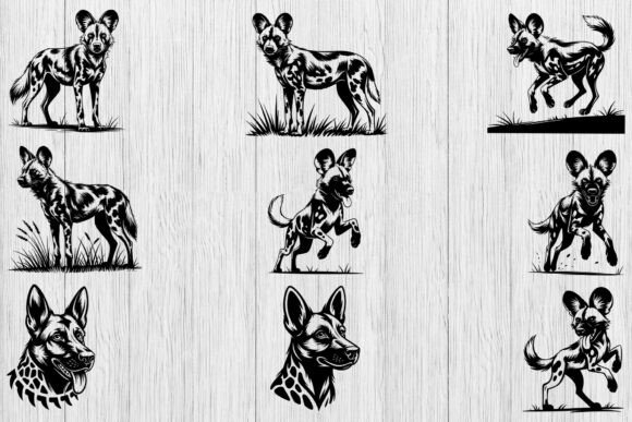 African Wild Dog Svg Bundle