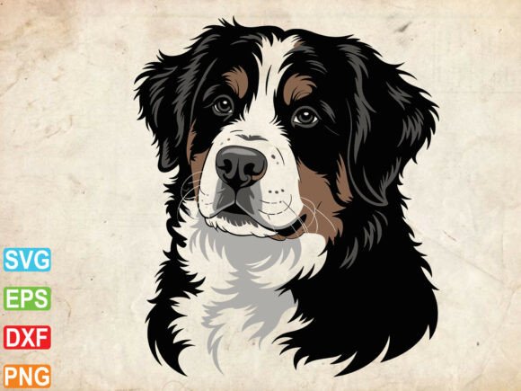 Bernese Mountain Dog SVG for Embroidery