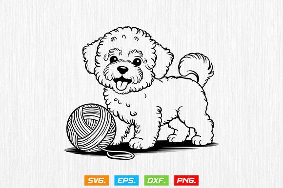 Bichon Frise Dog Svg