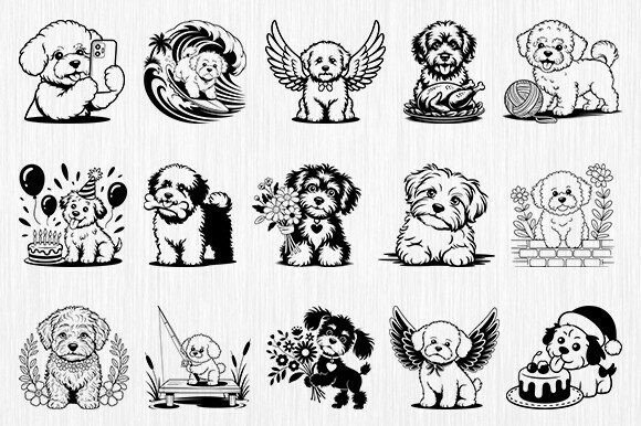 Bichon Frise Dog Svg Bundle