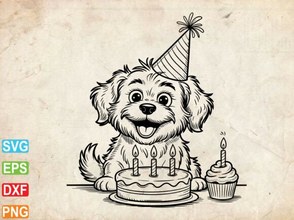 Birthday Dog SVG