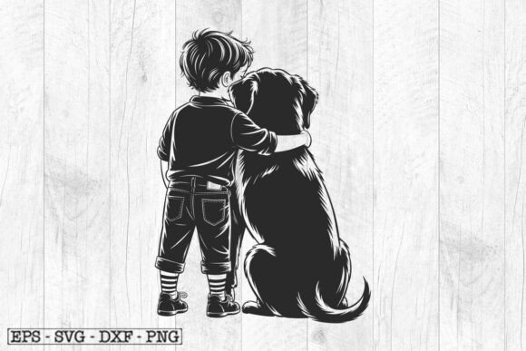 Boy Dog SVG for Real Projects