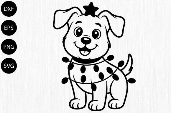 Christmas Tree Svg Dog