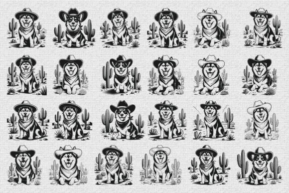 Cowboy Corgi Dog SVG Bundle
