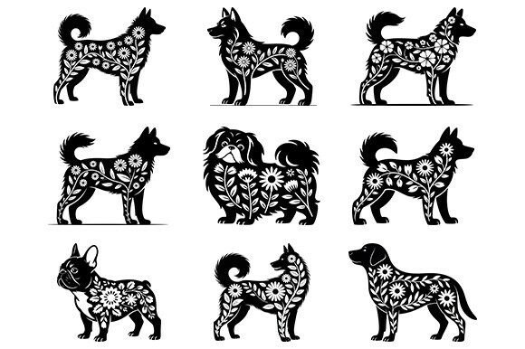 Floral Dog Svg Review