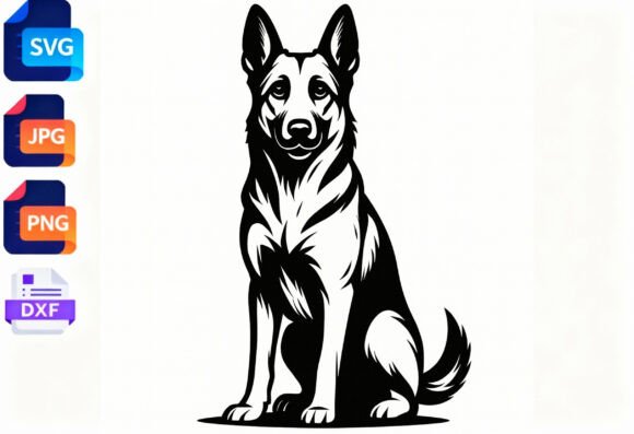 German Shepherd Dog SVG DXF PNG JPG