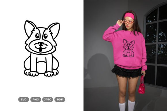 Kawaii Dog SVG Clipart