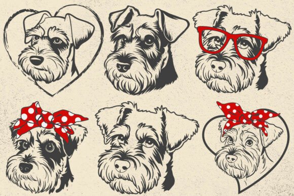 Miniature Schnauzer Dog Svg Cricut