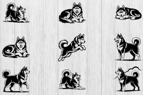Siberian Husky Svg for Embroidery
