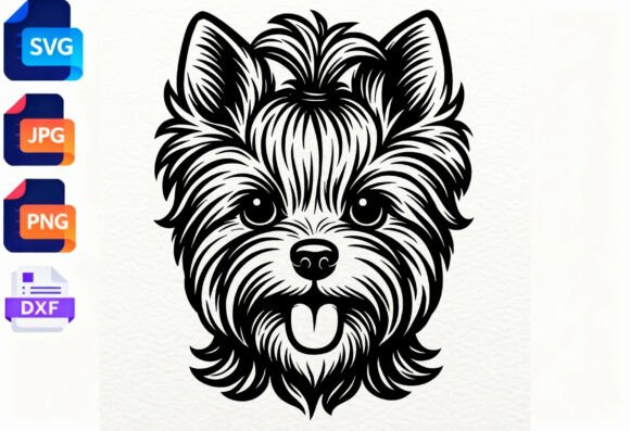 Yorkshire Terrier Dog SVG Clipart