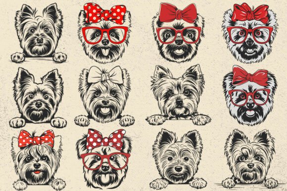 Yorkshire Terrier SVG for Embroidery